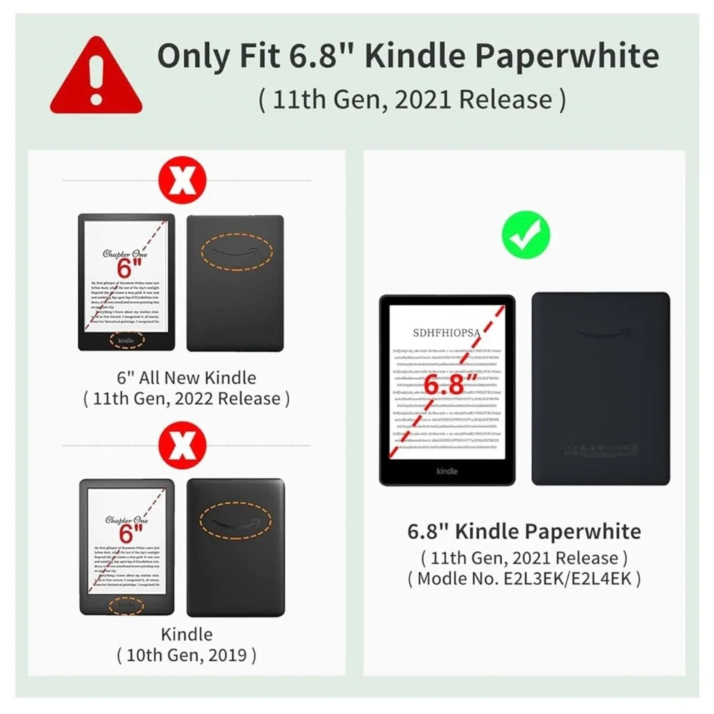 Clear Kindle Case for (6.8